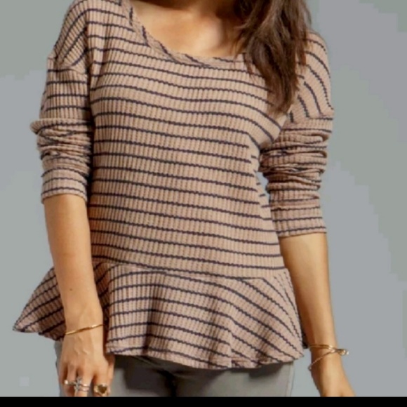 Free People Tops - FREE PEOPLE  NEW THERMAL PEPLUM TOP